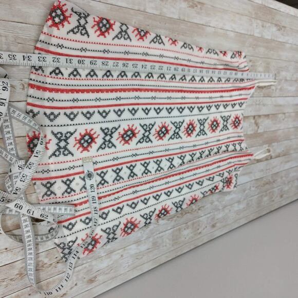 Sam Edelman Cross Stitch Red White Blue Embellished Slip Dress Size Medium NWT - Picture 8 of 9